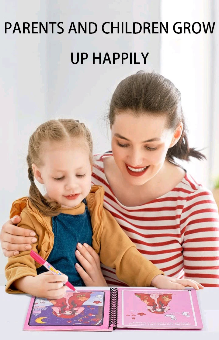 Livre magique à l’eau réutilisable Montessori