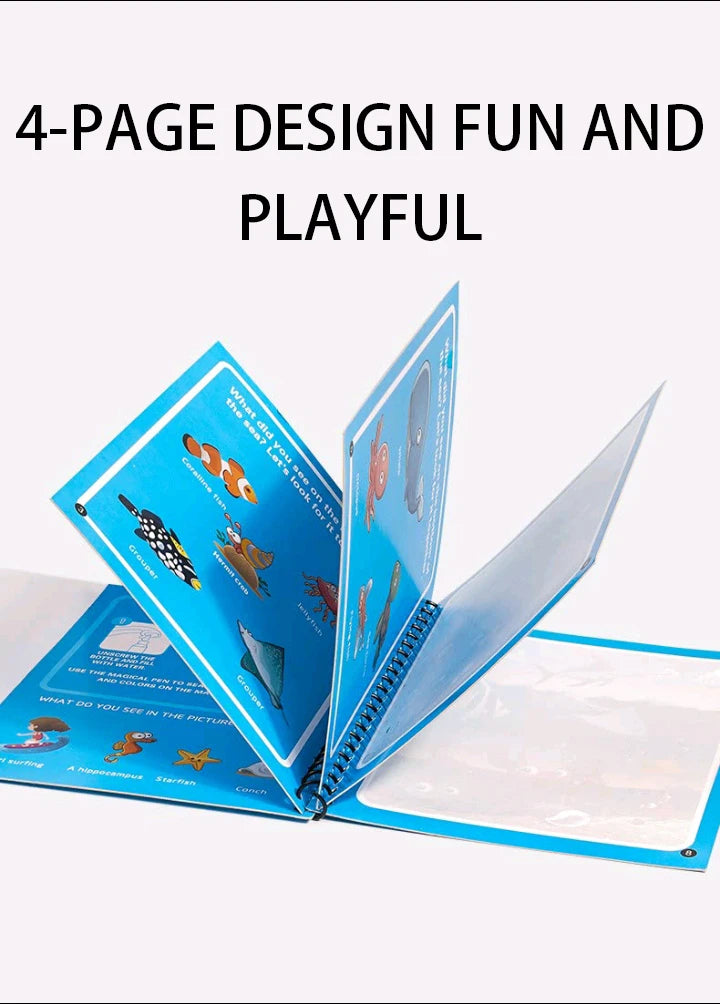 Livre magique à l’eau réutilisable Montessori