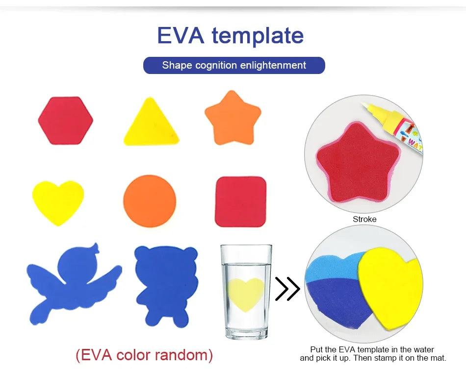 Tapis magique à l’eau grand format Montessori