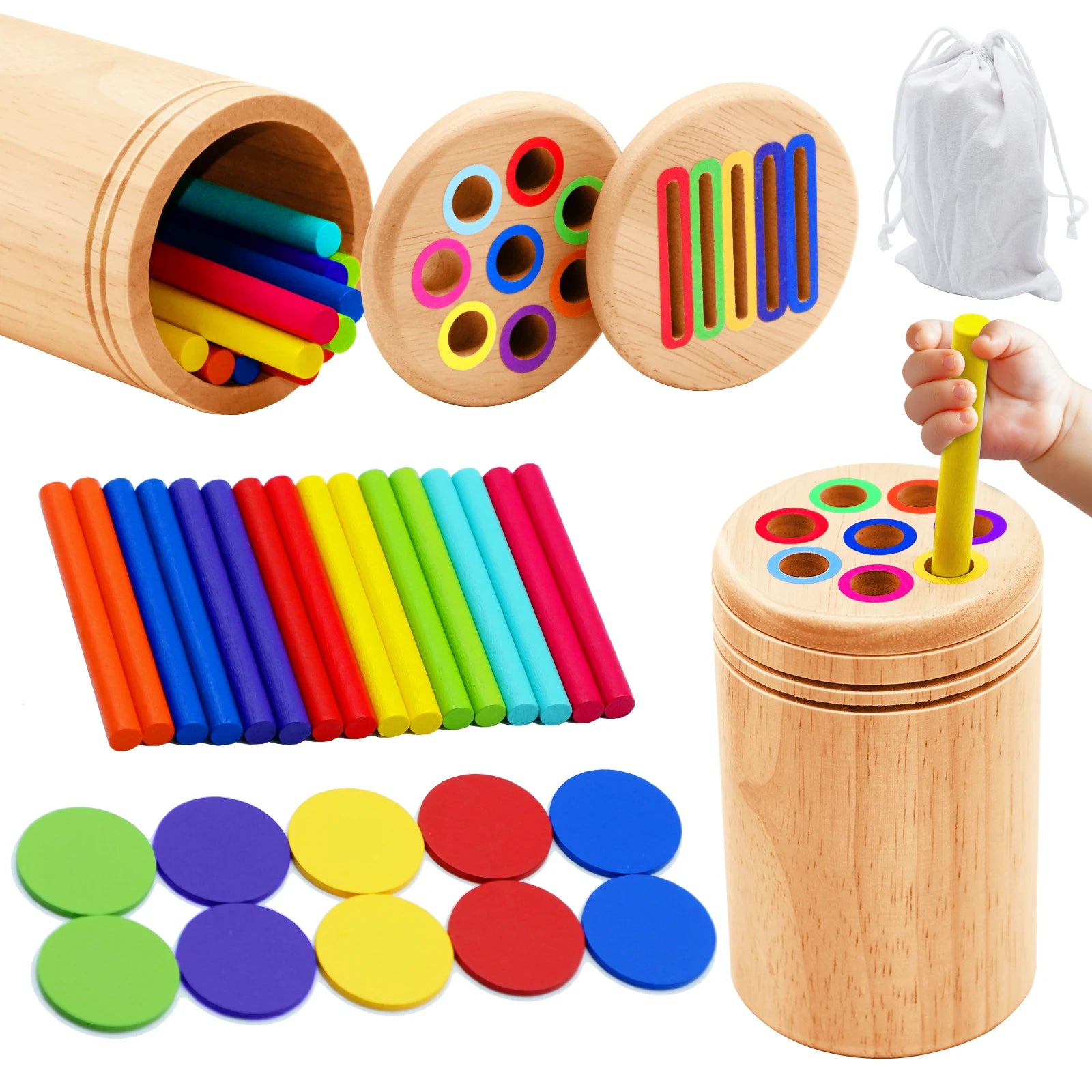 Jouet en bois éducatif Montessori
