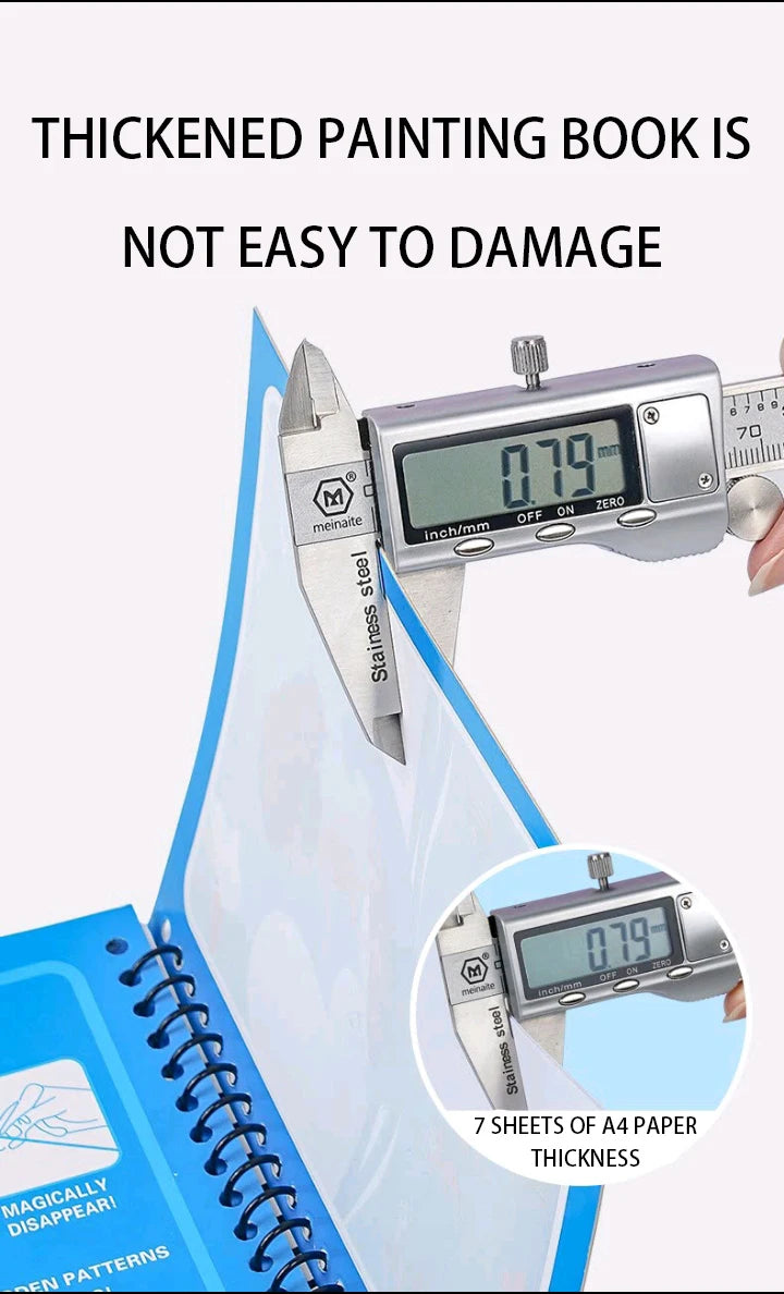 Livre magique à l’eau réutilisable Montessori